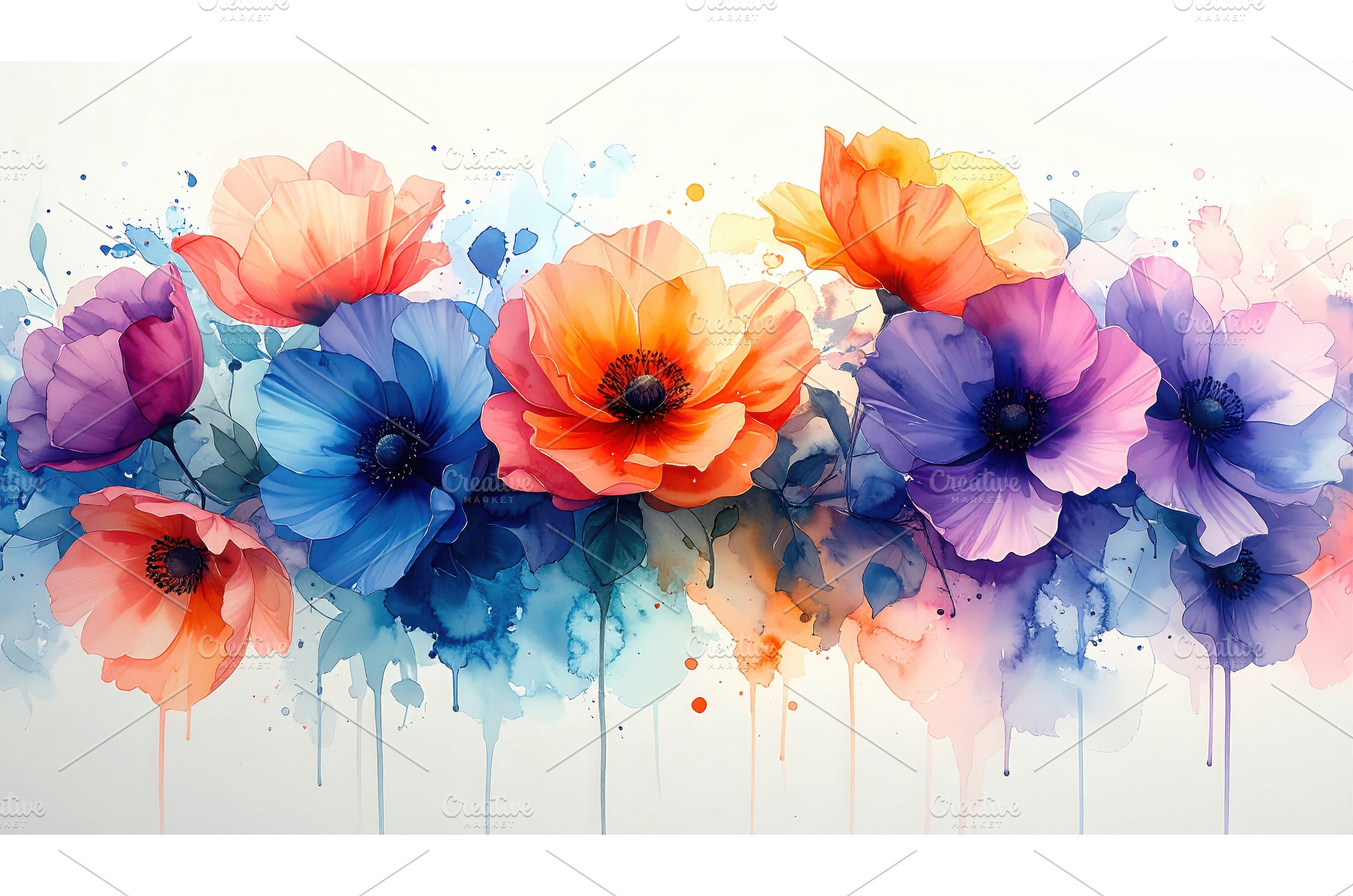 Horizontal watercolor arrangement of, a Nature Photo by Igor Tichonow