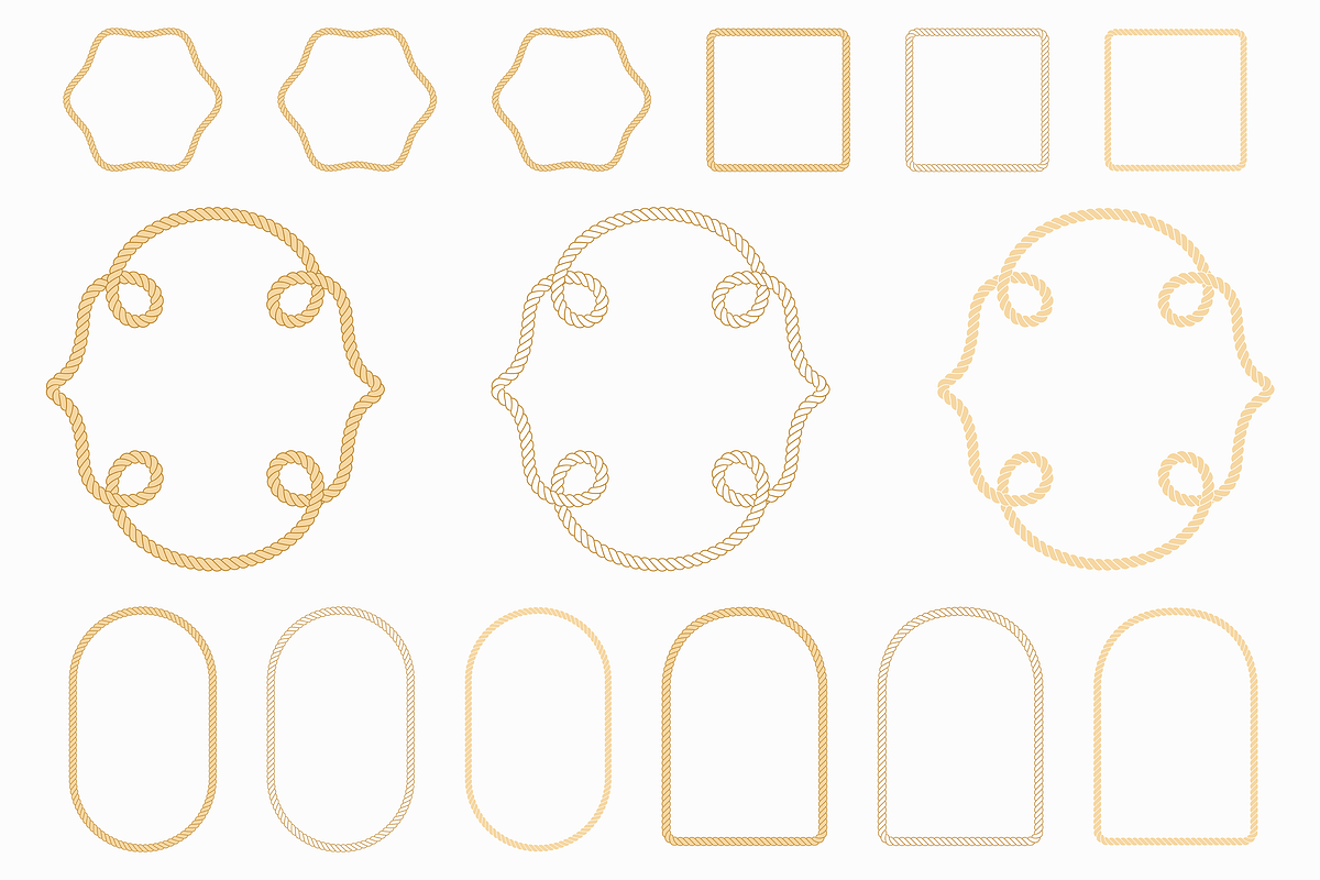 Rope Frame Label SVG PNG Bundle, a Decorative Illustration by Kusumaillustration (Photo 10 of 15)