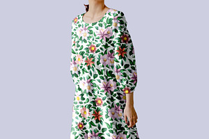 hand drawn winter flowers collection, a Pattern Graphic by AAN Seamless Shop
