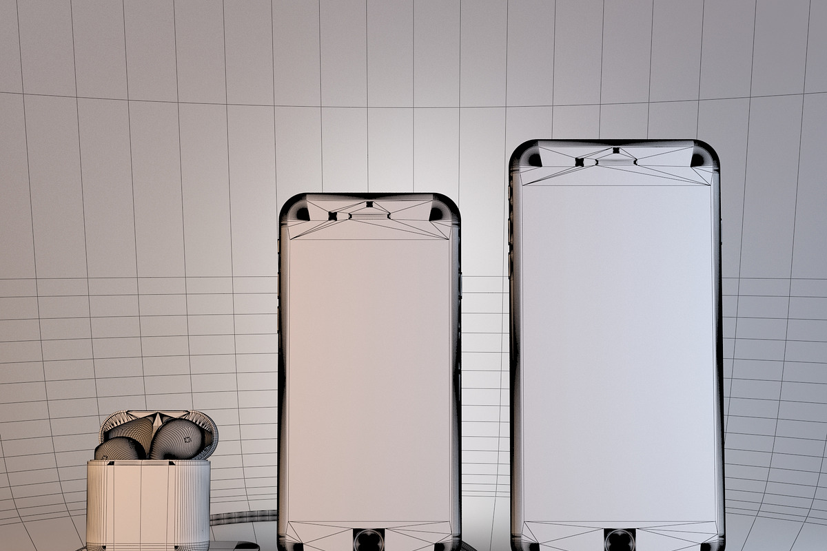 Apple iPhone 7, 7 Plus, AirPods, an Object 3D Model by 3D Models by Obshansky (Photo 2 of 9)