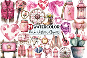 Pink Vintage Western Clipart, an Illustration by Rose Art (Thumbnail 1 of 7)