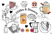 Coffee and Desserts, a Food Illustration by Olillia (Thumbnail 2 of 2)