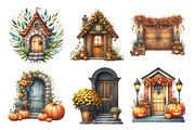 Autumn Door Clipart Bundle, an Illustration by Daily.Designs (Thumbnail 3 of 5)