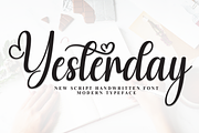 Yesterday | Script Font, a Handwritten Font by Scratchones (Thumbnail 1 of 8)