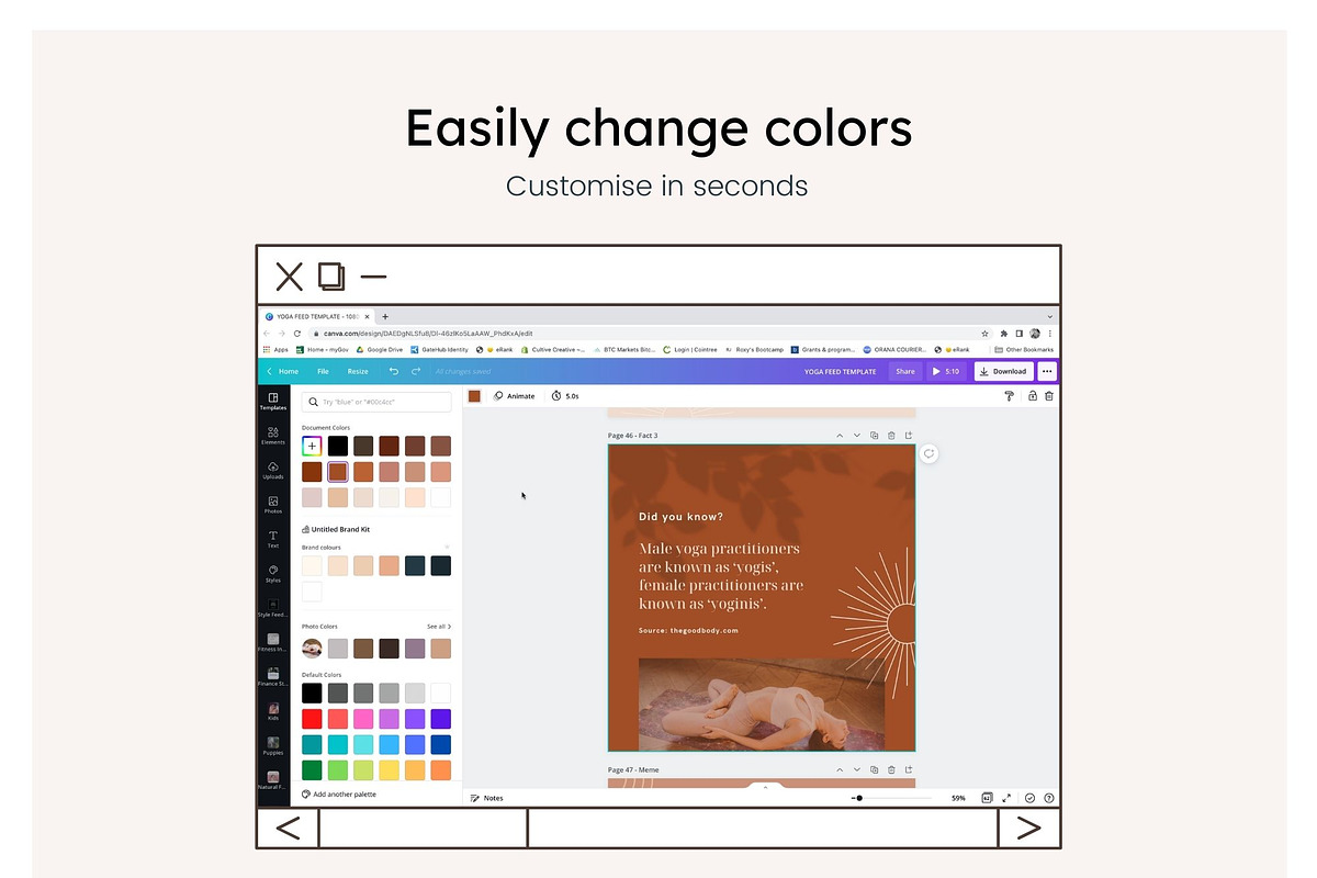 Yoga Instagram Feed Templates, a Social Media Template by Cultive Creative (Photo 5 of 13)