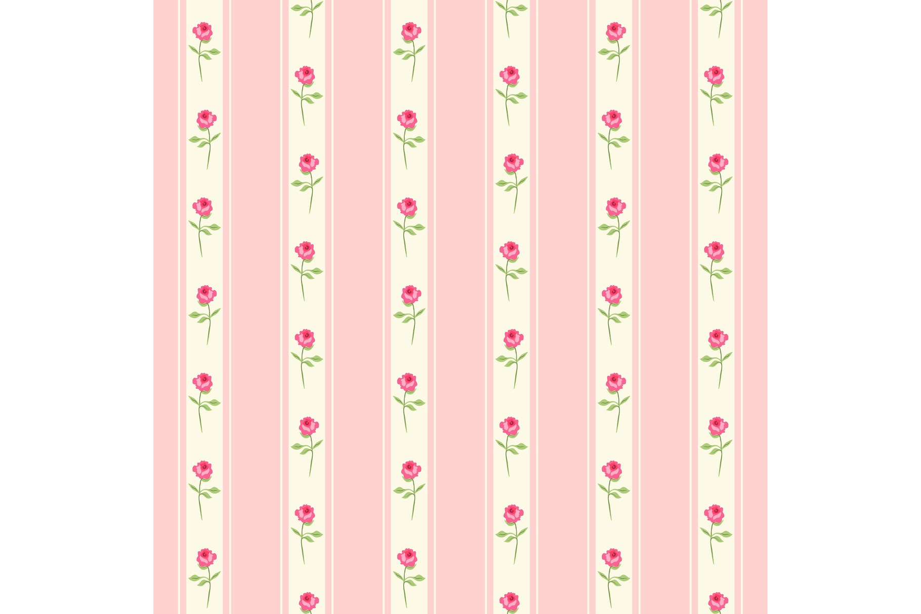 Cute seamless Shabby Chic pattern with roses and stripes, an ...