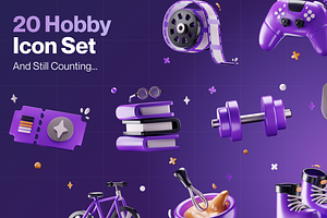 Entertainy - Hobby 3D Icon Set