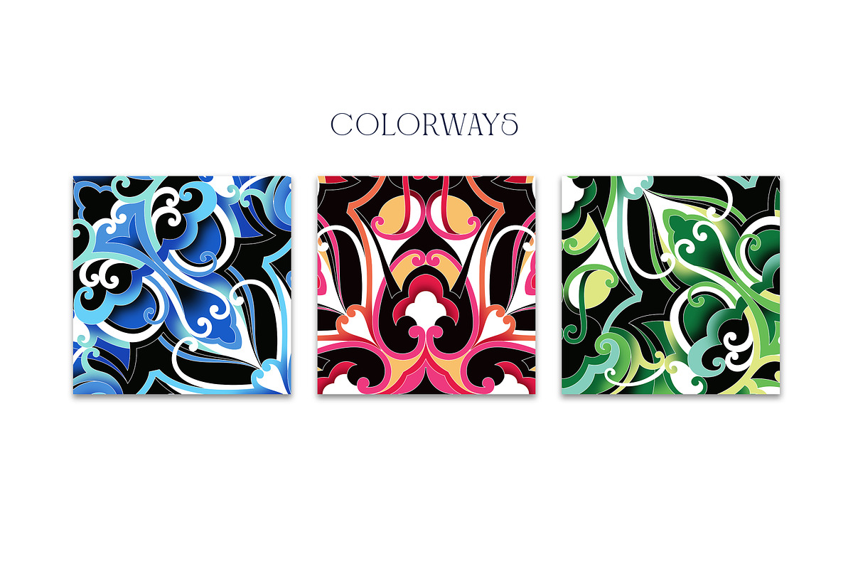 Vibrant Swirls Seamless Pattern, a Pattern Graphic by ASTUDIO (Photo 3 of 7)