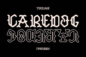 TF Caredog, a Blackletter Font by TeenageFoundry