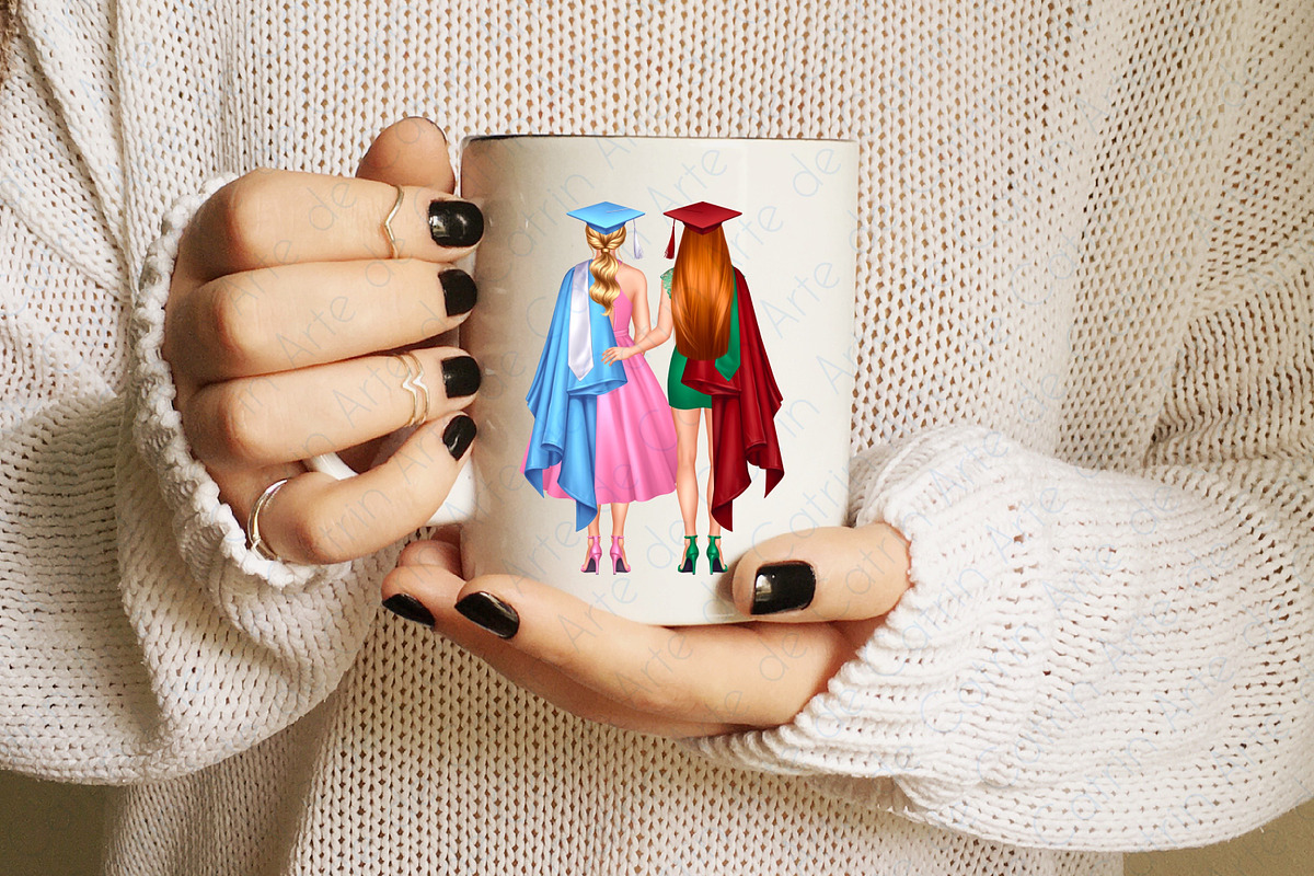 University Graduates Girls Clipart, a Person Illustration by ArtedeCatrin (Photo 11 of 11)