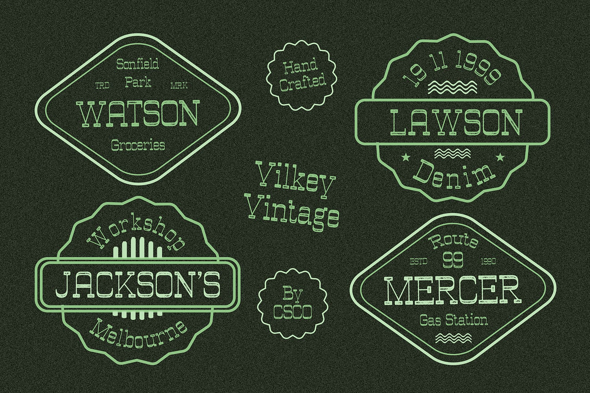 Vilkey Vintage, a Serif Font by Craft Supply Co. (Photo 8 of 8)