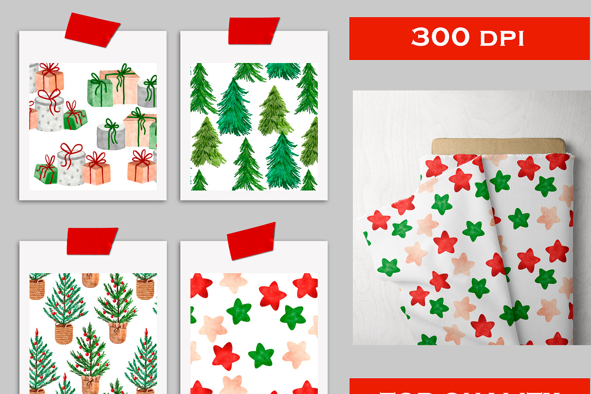 Christmas Tree Clipart & Patterns, a Pattern Graphic by Lagmar Design (Photo 5 of 13)