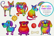 Rainbow Funky Dog Illustrations PNG, an Illustration by SLS Lines (Thumbnail 1 of 10)