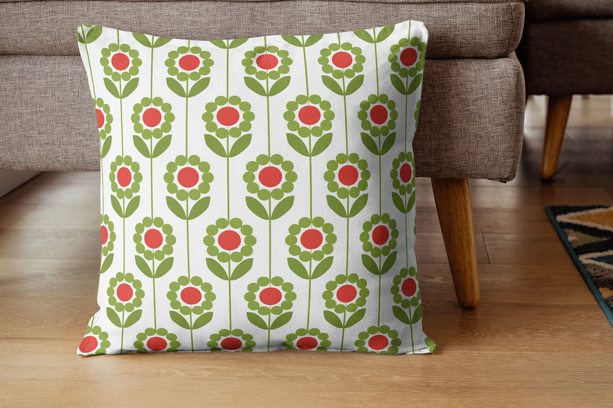Red,White & Green Decorative Pattern, a Pattern Graphic by Pattern Whimsy (Photo 8 of 9)
