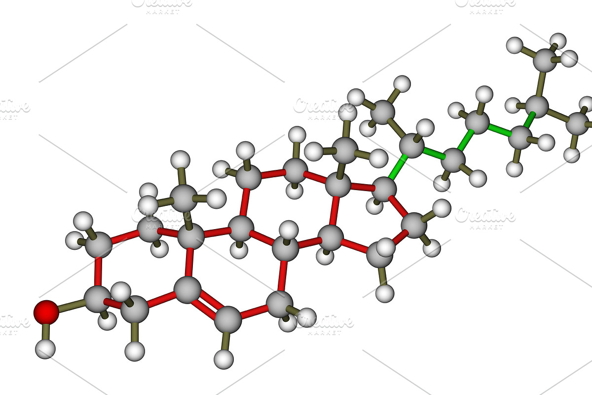 Cholesterol molecule, a Healthcare Illustration by Leonid Andronov