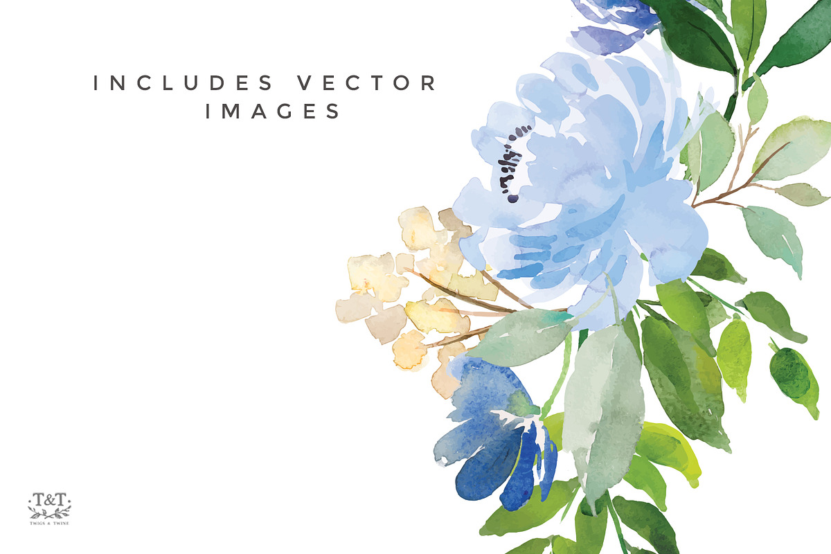 Serene Flower Clipart Set, an Illustration by Twigs and Twine (Photo 6 of 10)