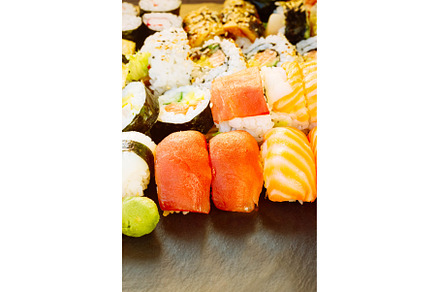 lunch with sushi dish, a Food & Drink Photo by Neirfy