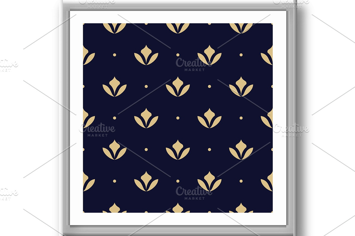 Flower geometric pattern. Seamless, a Decorative Illustration by RODINA (Photo 3 of 3)