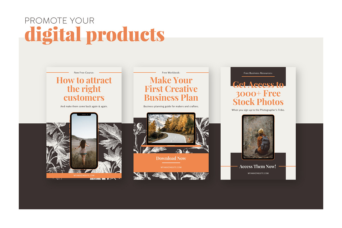 Canva Blog & Pinterest Templates, a Social Media Template by Andimaginary Creative Co. (Photo 5 of 9)