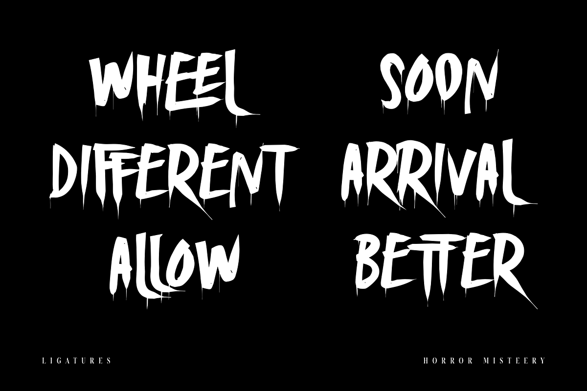 Horror Misteery, a Handwritten Font by Yktypstd (Photo 6 of 7)
