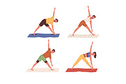 People doing yoga set, a Healthcare Illustration by Good Studio (Thumbnail 3 of 3)