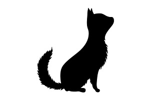 Cat silhouette. Black cat shape, an Animal Illustration by the8monkey