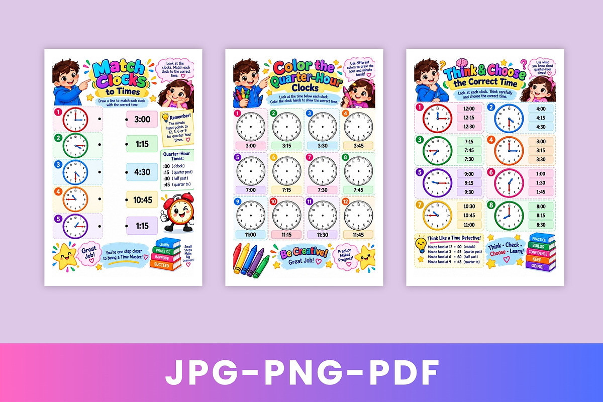 Quarter-Hour Reading Skills, a Stationery Template by Designmela01 (Photo 2 of 6)