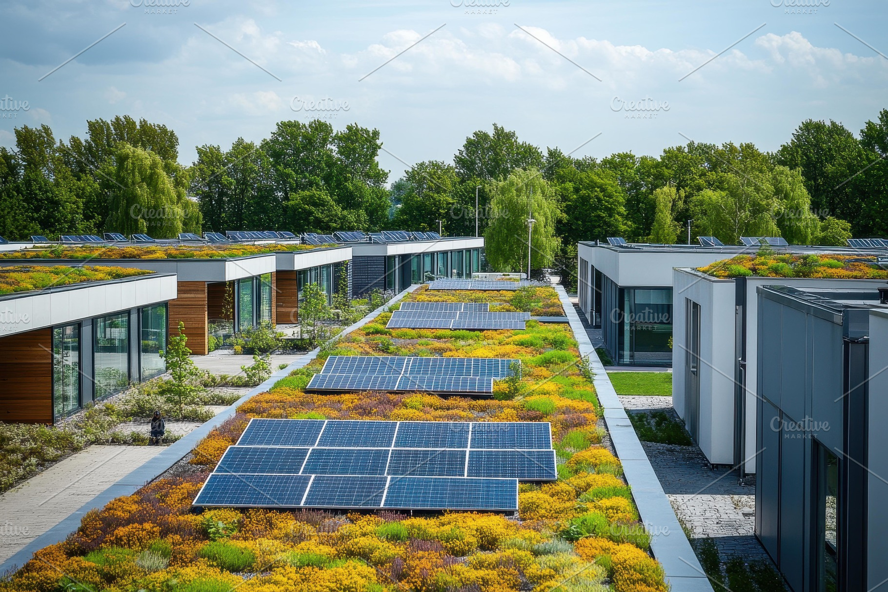 Sustainable living with solar panels, a Photo by Tanuart
