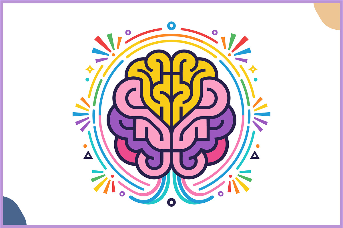 Colorful Brain Vector SVG Clipart, an Object Illustration by Gfx Expert Team (Photo 3 of 3)