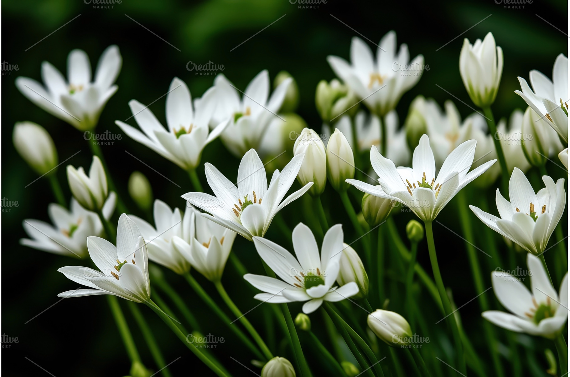 Close-up of blooming white flowers, a Nature Photo by Sergey Kotenev