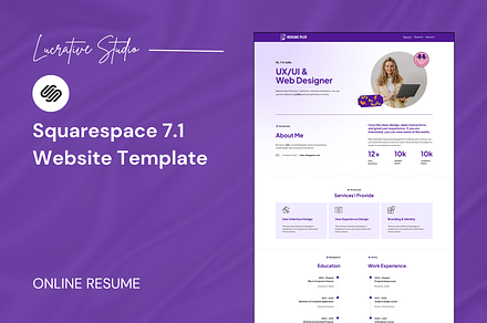 Resume Website Squarespace Template