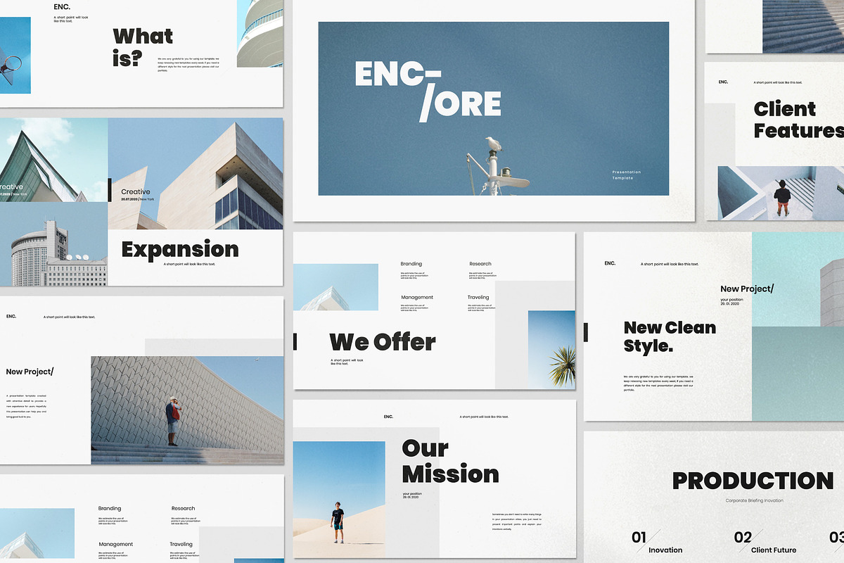 ENCORE - Minimal Clean Keynote, a Presentation Template by Dirtytemp Studio (Photo 1 of 9)