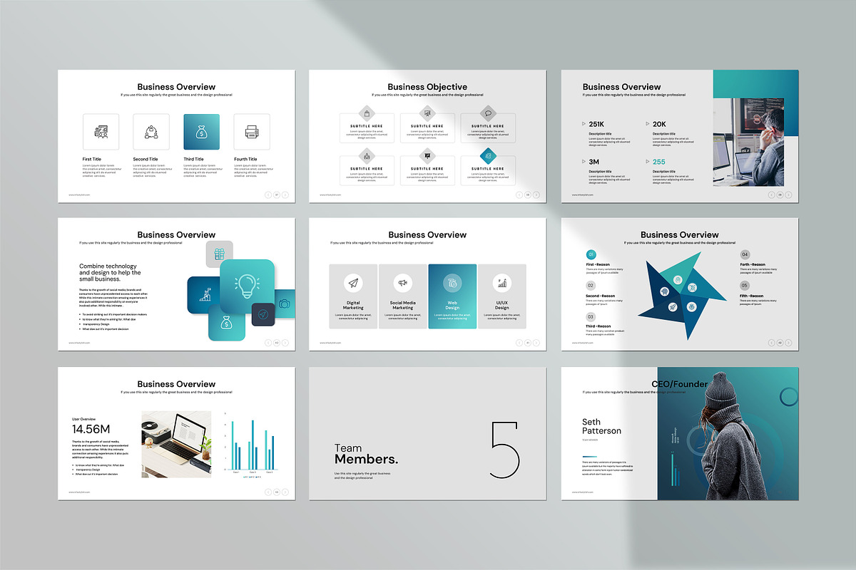 Business Plan PowerPoint Template, a Presentation Template by creathrivestudio (Photo 11 of 30)