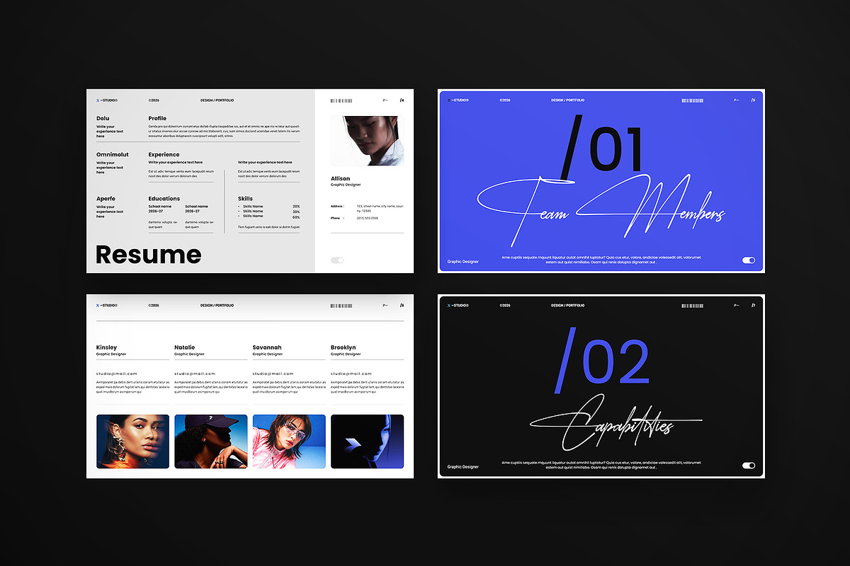 Minimal Design Portfolio Template, a Presentation Template by Studio Monova (Photo 9 of 19)