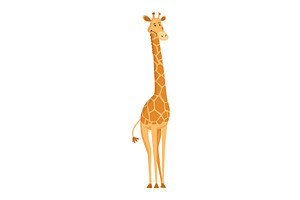 Funny giraffe. Giraffe in a cartoon, an Animal Illustration by the8monkey