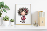 Whimsical Christmas Doll Clipart, an Illustration by Canvas Craft (Thumbnail 7 of 7)