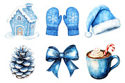 Blue Christmas Clipart, an Illustration by Daily.Designs (Thumbnail 2 of 5)