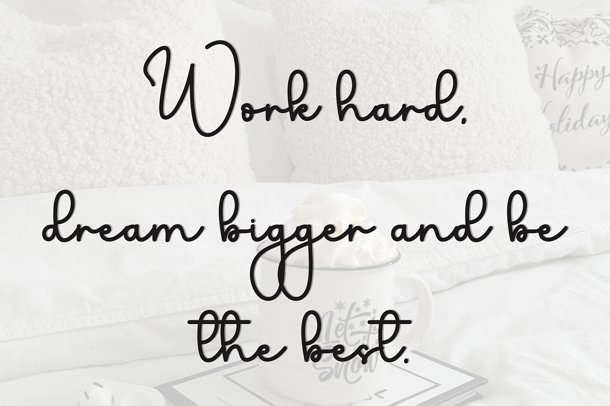 Welcome Embroidery, a Handwritten Font by FreshTypeINK (Photo 4 of 8)