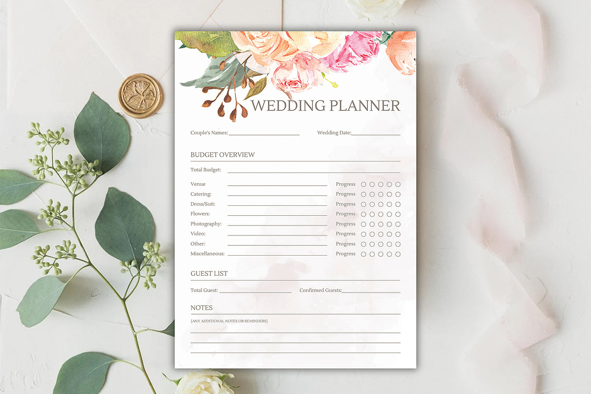 Wedding Planner Template, a Stationery Template by ShineOnWedding (Photo 3 of 10)