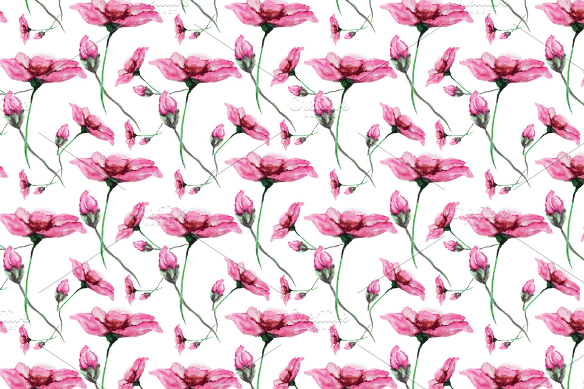 Watercolor Pink Floral Cards, a Card Template by Sunset&Sea Design (Photo 2 of 2)