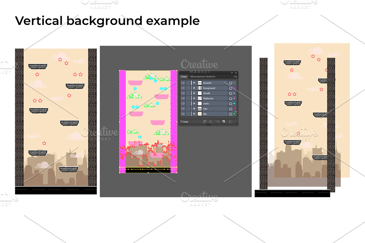 2D Landscapes & Backgrounds Bundle, a Texture Illustration by 2dvillShop (Photo 5 of 5)