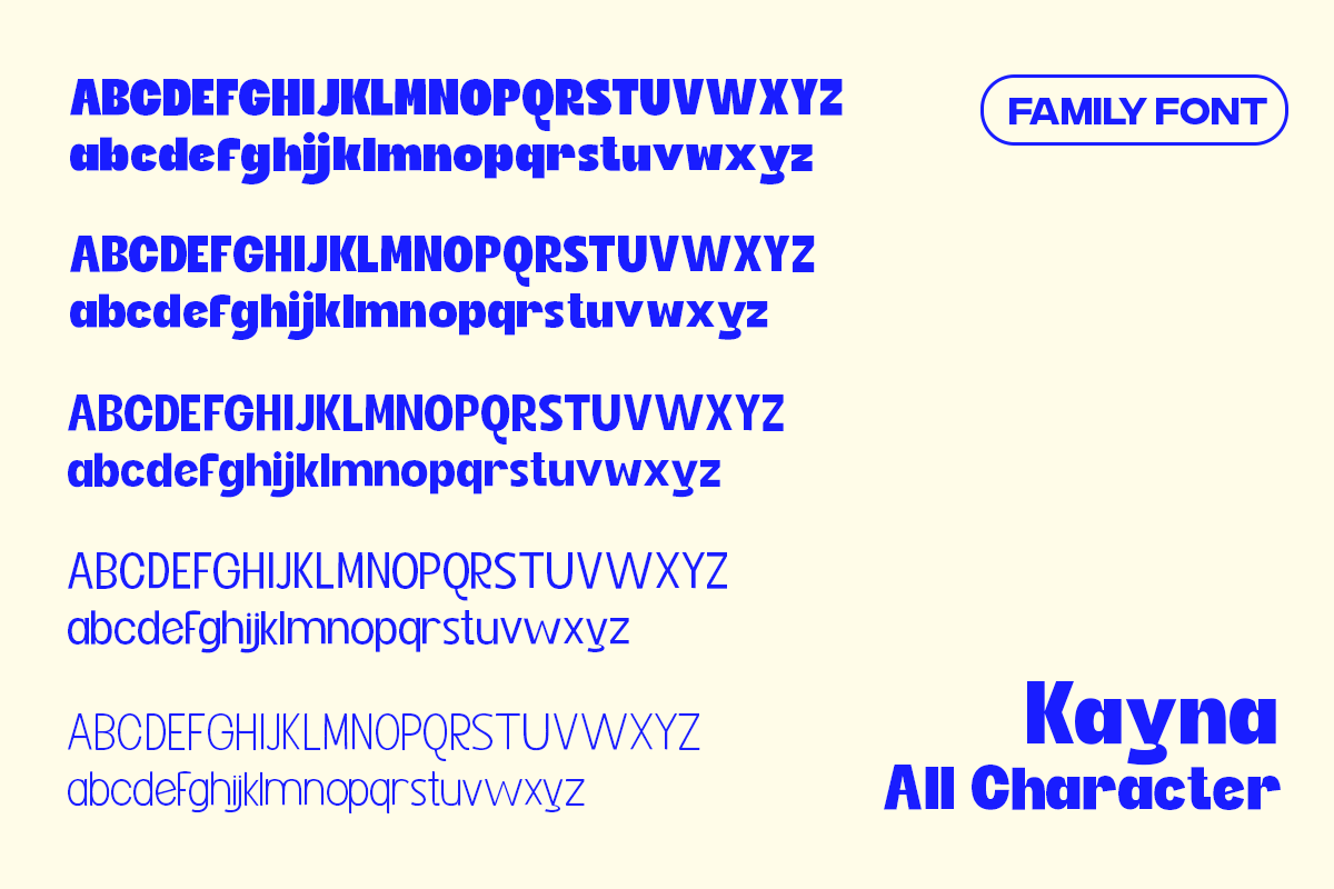 Kayna - Modern Family Font, a Sans Serif Font by Pandeka Studio (Photo 11 of 12)