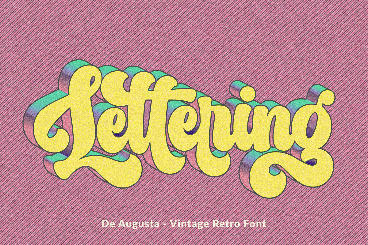 De Augusta - Vintage Retro Font, a Script Font by Subectype Studio (Photo 5 of 10)
