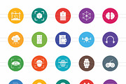50 Technology Flat Round Icons, an Icon by IconBunny (Thumbnail 2 of 2)