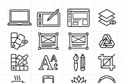 vector Bunles Designer Icon Set, an Outline Icon by adenpinkstore (Thumbnail 14 of 14)