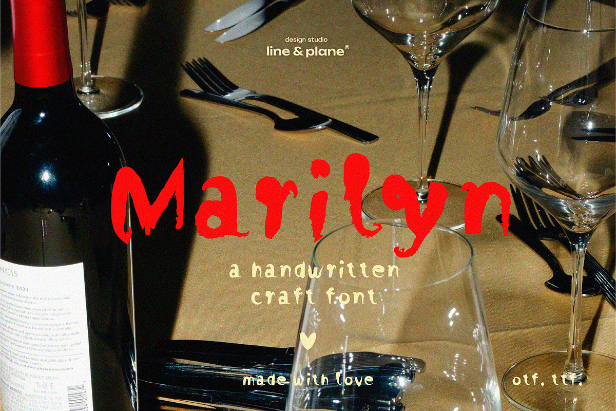 Marilyn Font - Craft Handwritten, a Handwritten Font by line & plane (Photo 1 of 12)