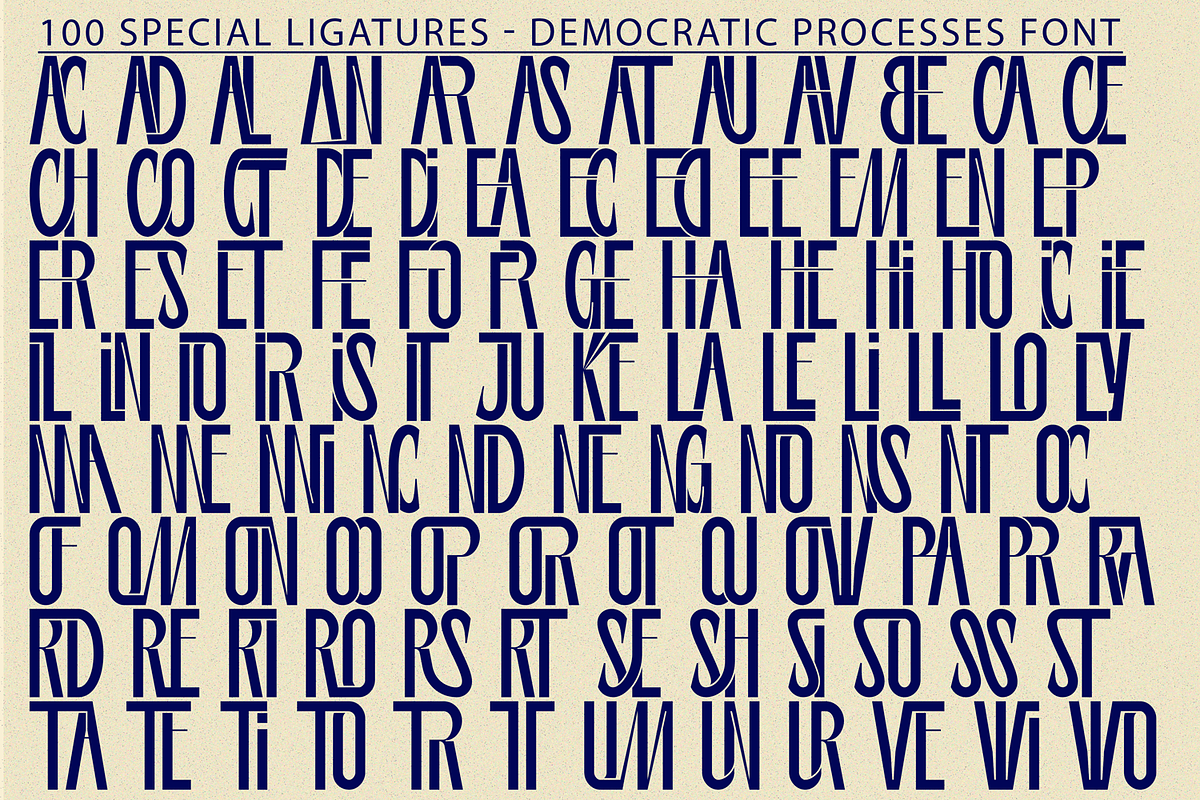 DEMOCRATIC PROCESSES Font, a Sans Serif Font by 177Studio