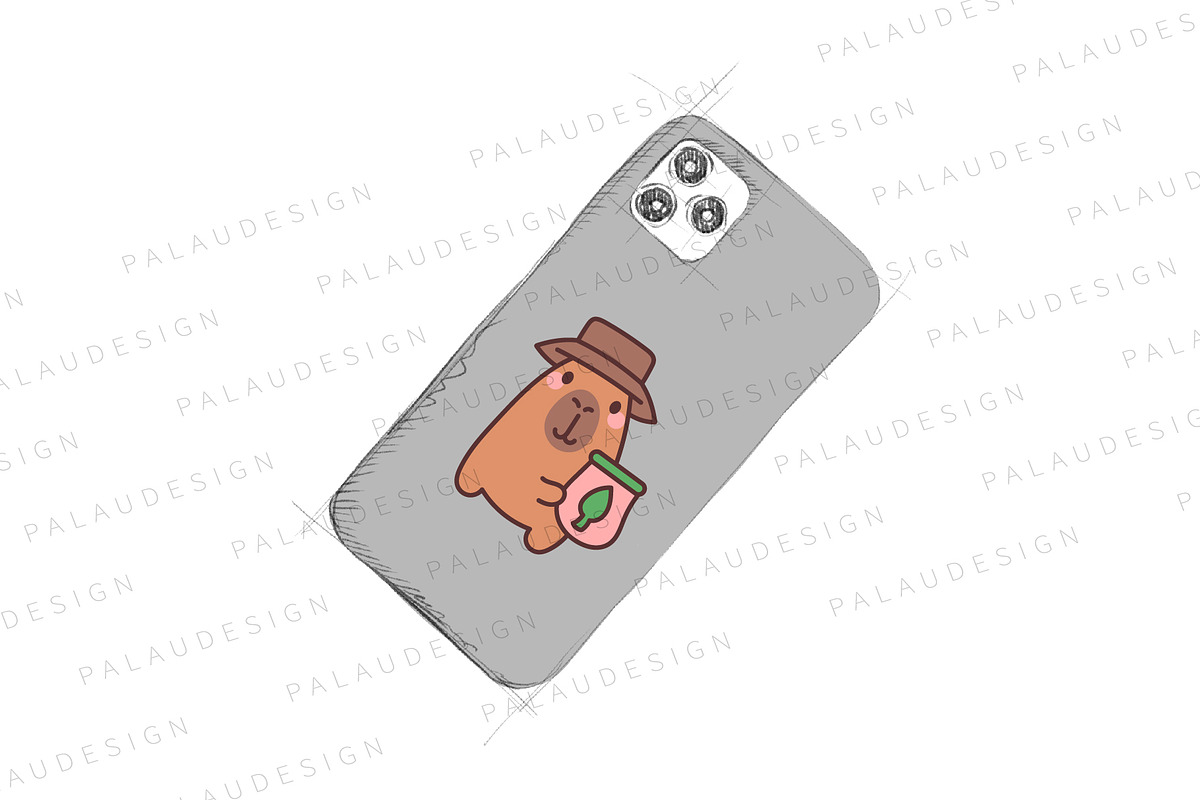 Kawaii Capybara Loves the Farm, an Animal Illustration by Palau (Photo 8 of 12)