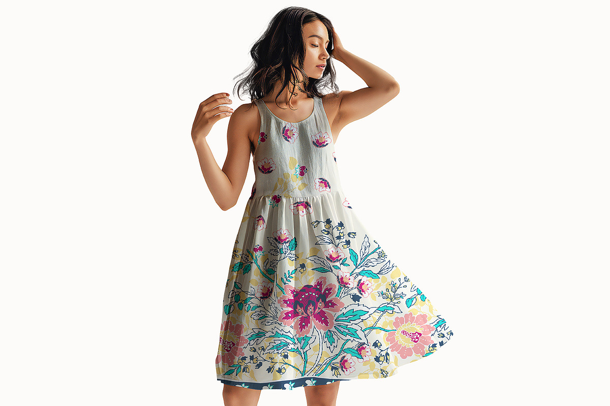 Ethnic Border Floral Pattern, a Pattern Graphic by StudioGlouna (Photo 3 of 9)