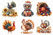 Watercolor Autumn Turkey Clipart, an Illustration by Dream Creation (Thumbnail 5 of 5)